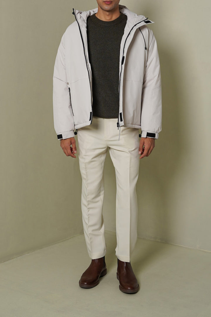 CREAM-CLASSIC SUIT TROUSER