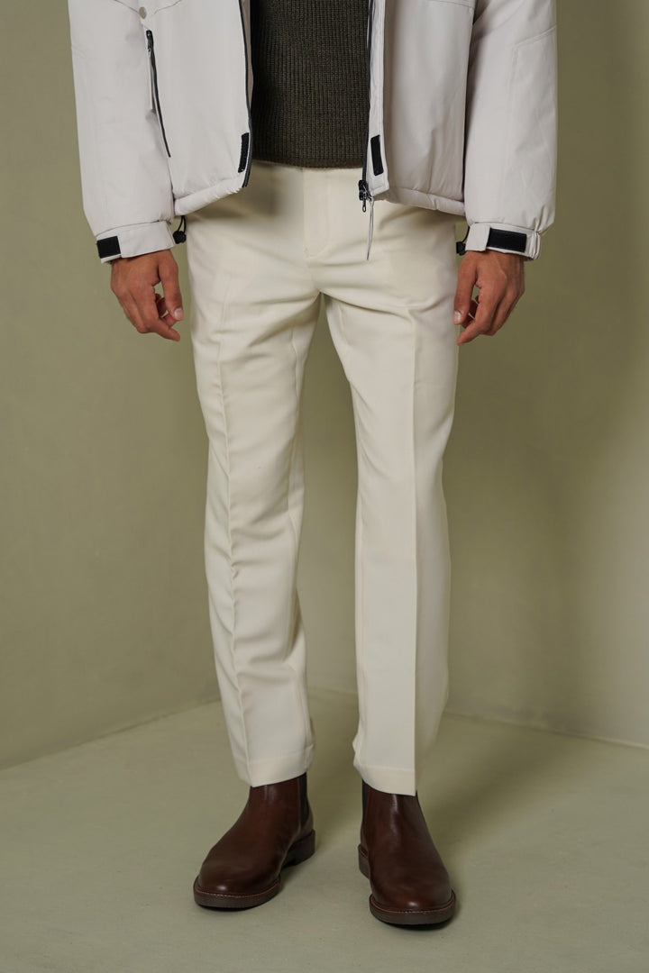 CREAM-CLASSIC SUIT TROUSER