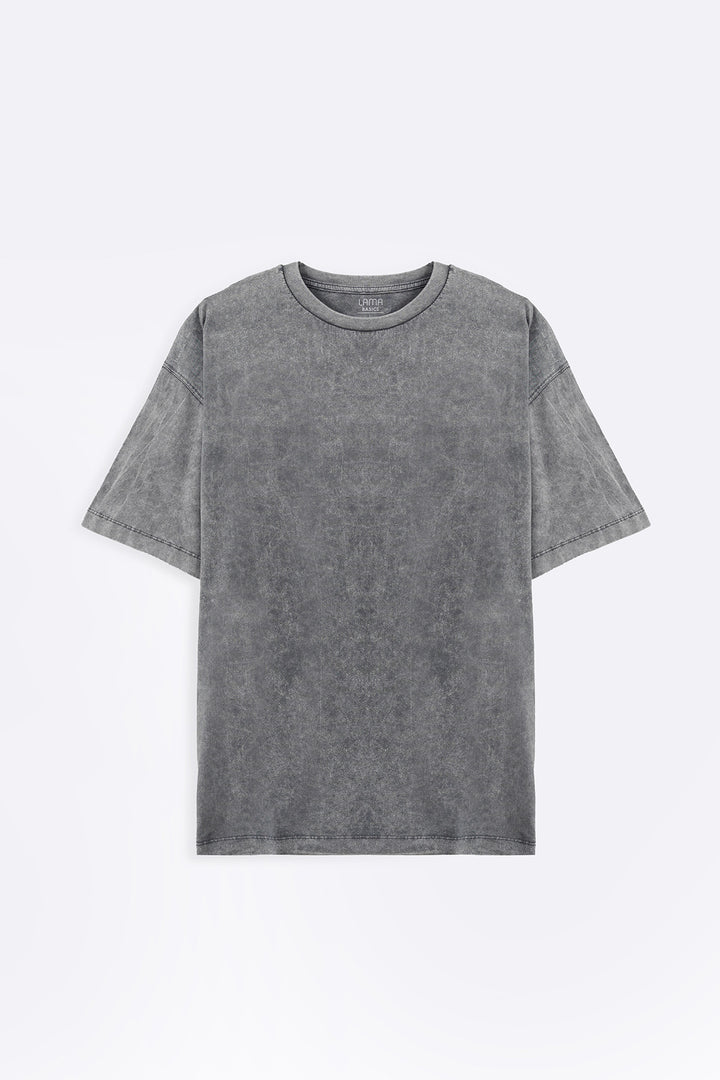 GREY WASHED LOOSE FIT T-SHIRT