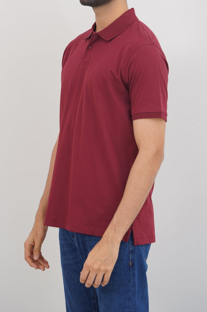 BURGANDY BASIC POLO