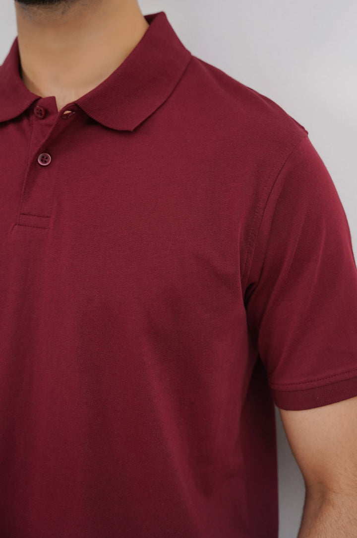 BURGANDY BASIC POLO