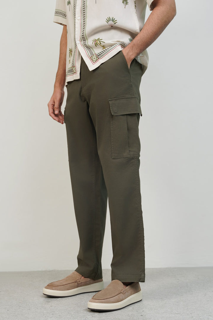OLIVE TWILL CARGOS