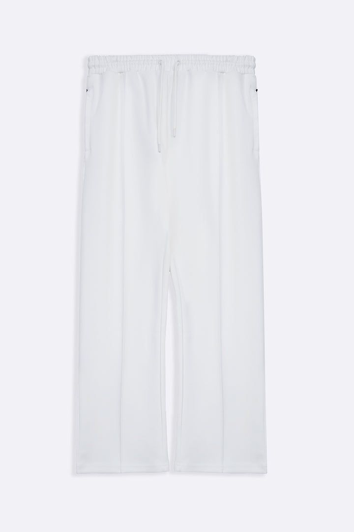 WHITE EASY PLEATED TROUSERS