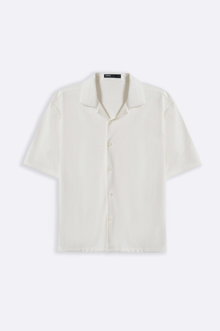 IVORY TEXTURED SAFARI SHIRT