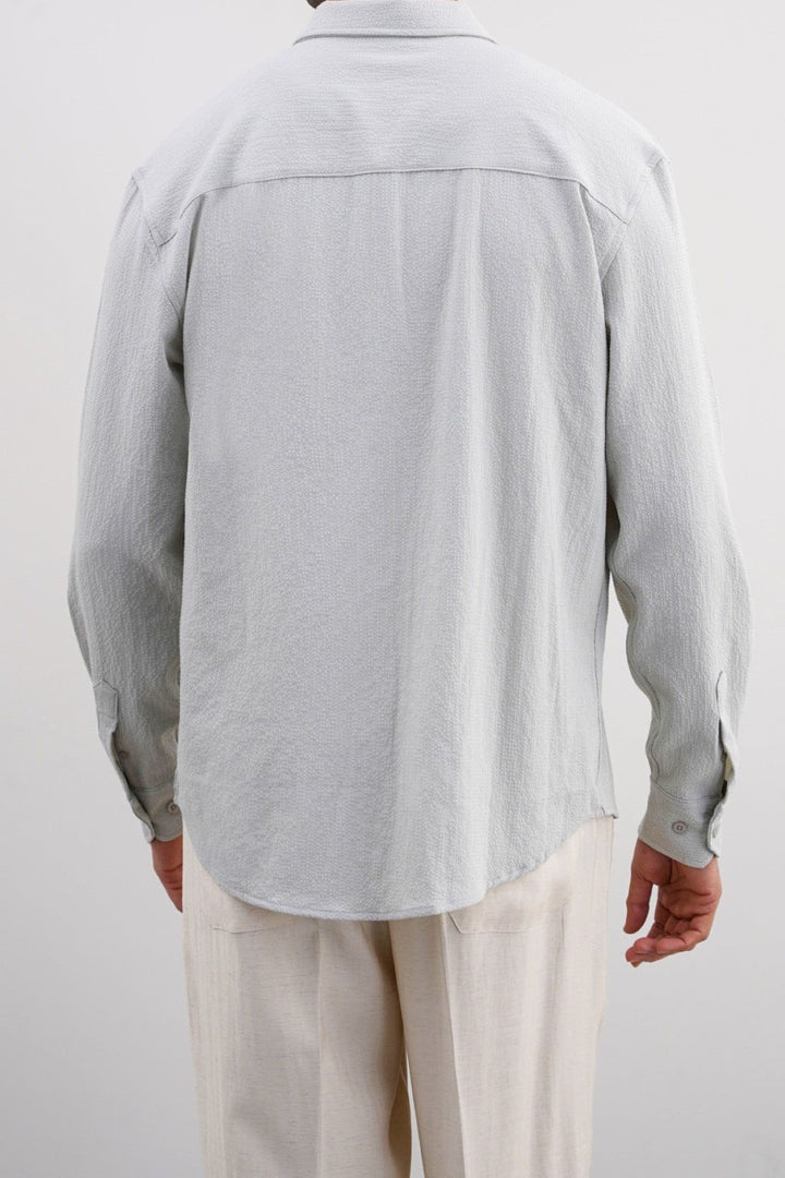 ASH SEERSUCKER BUTTON DOWN SHIRT