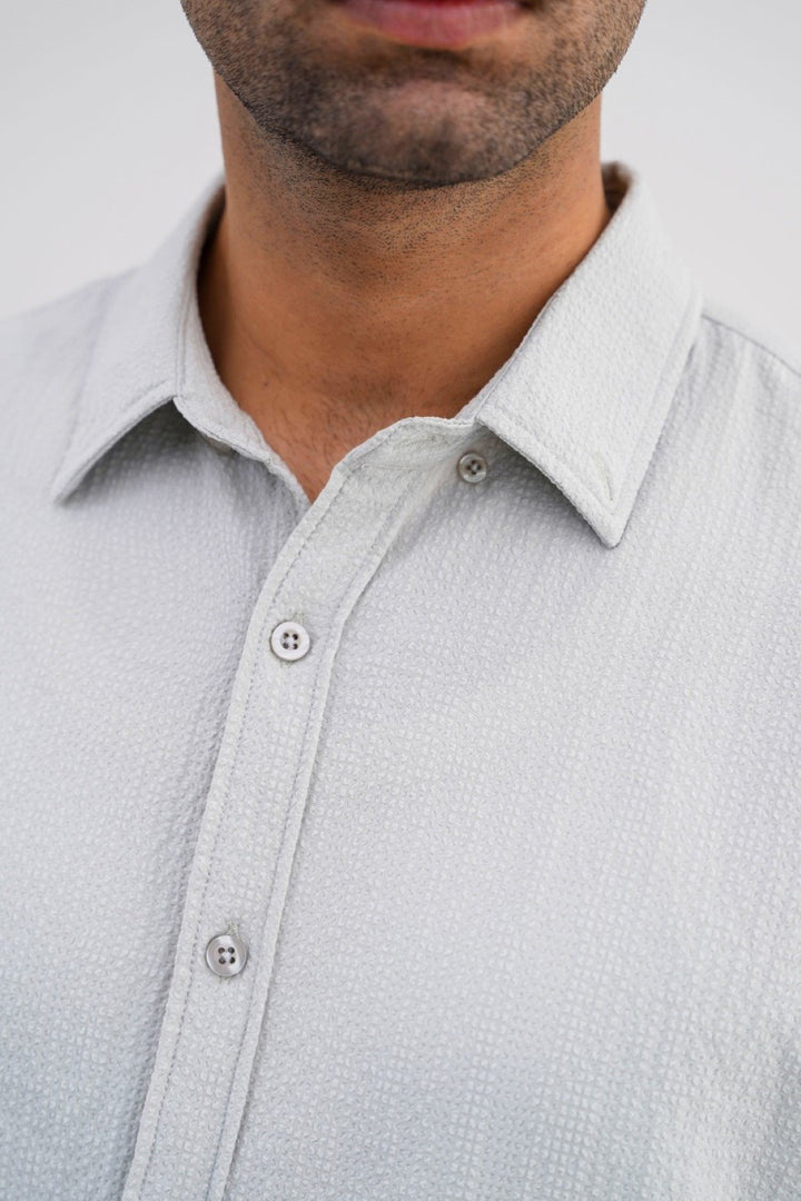 ASH SEERSUCKER BUTTON DOWN SHIRT