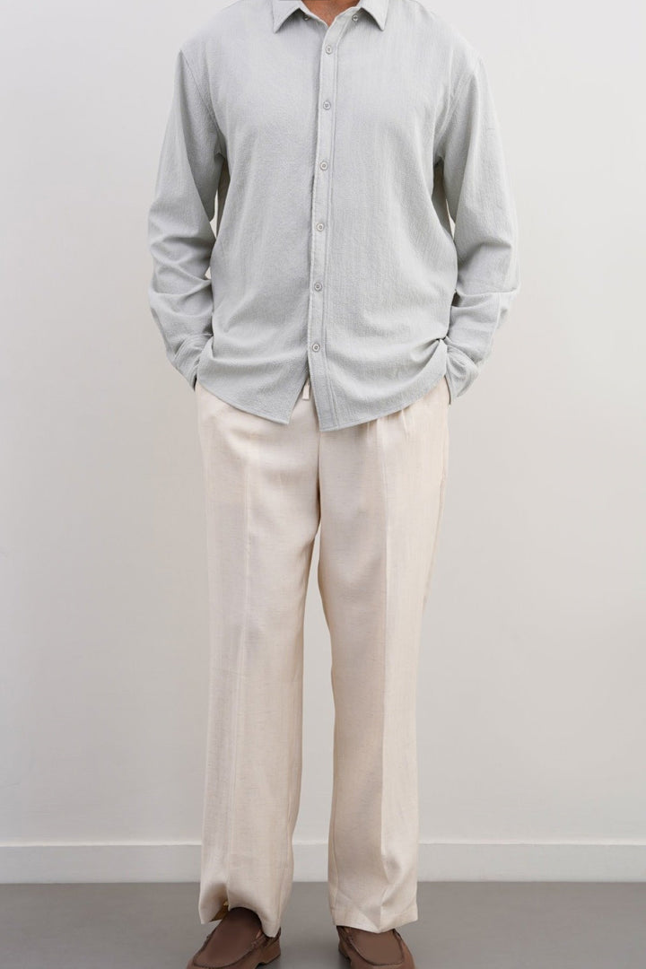 ASH SEERSUCKER BUTTON DOWN SHIRT