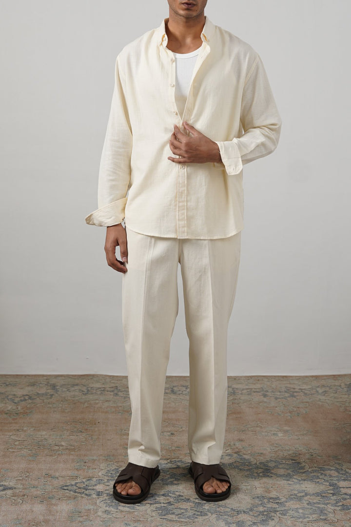 IVORY SLUB COTTON SHIRT