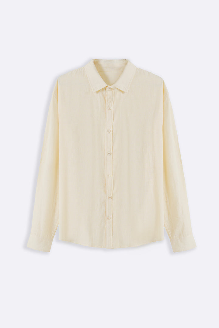IVORY SLUB COTTON SHIRT