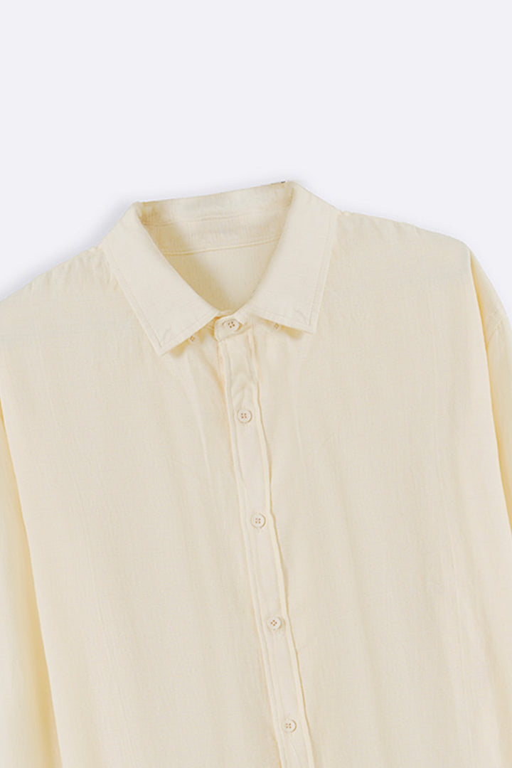 IVORY SLUB COTTON SHIRT