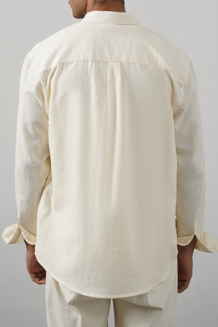 IVORY SLUB COTTON SHIRT