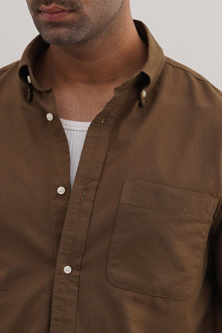 BROWN OXFORD SHIRT