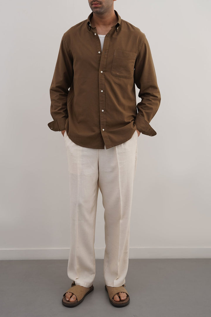 BROWN OXFORD SHIRT