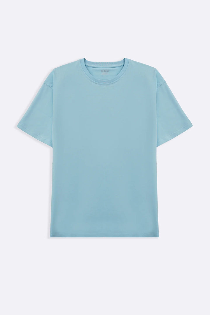 LIGHT BLUE CREW-NECK TEE