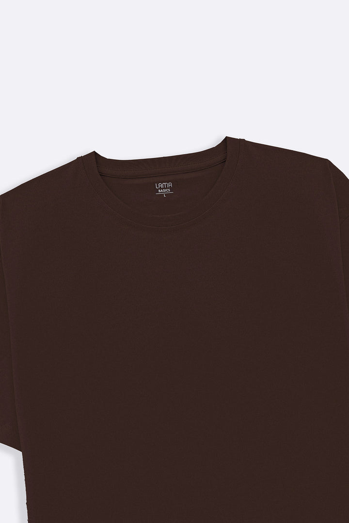 DARK BROWN CREW-NECK TEE