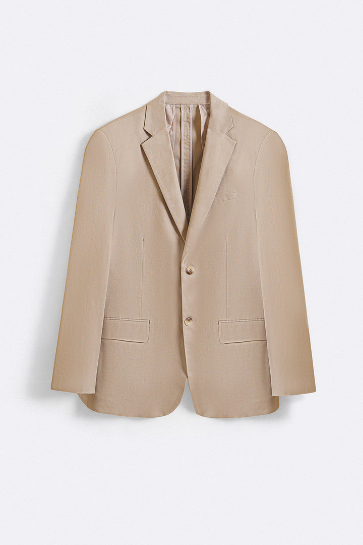 BEIGE RESORT LINEN BLAZER