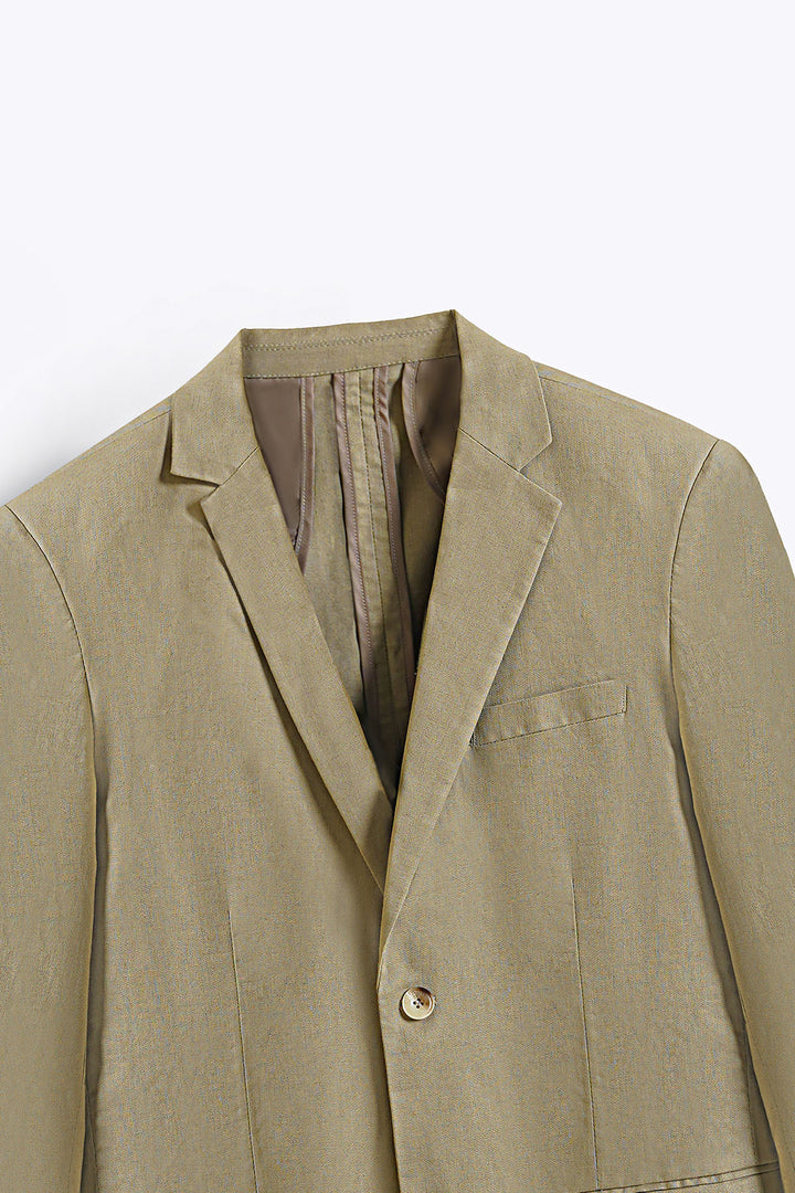 TAUPE RESORT LINEN BLAZER