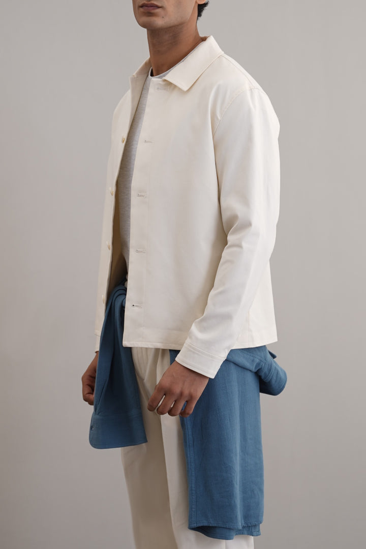 OFF WHITE LIGHT COTTON JACKET
