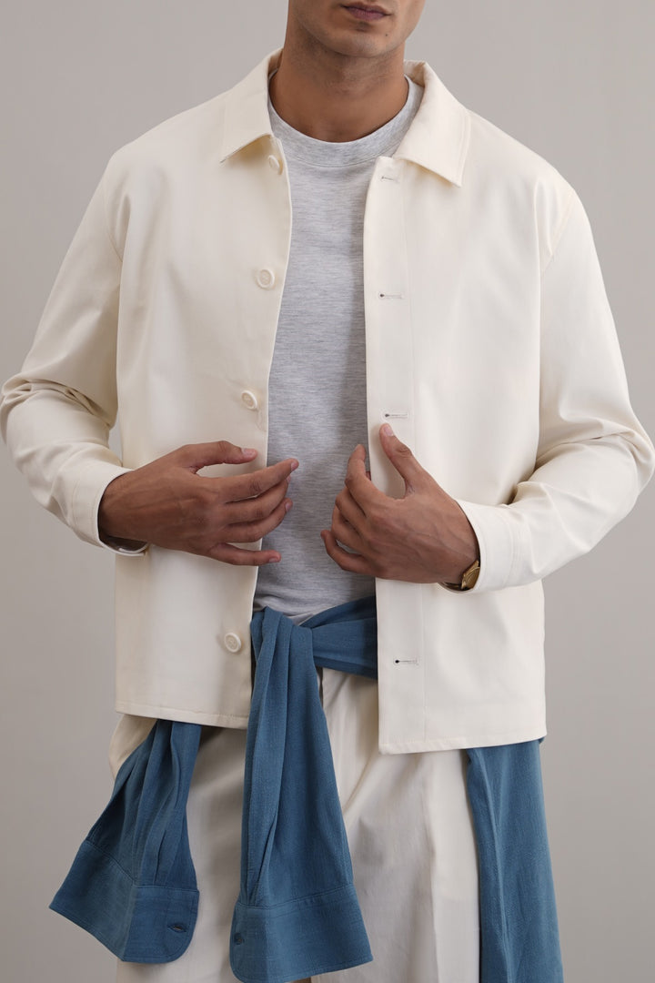 OFF WHITE LIGHT COTTON JACKET