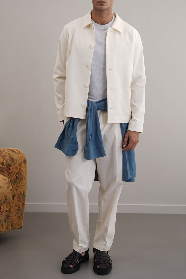 OFF WHITE LIGHT COTTON JACKET