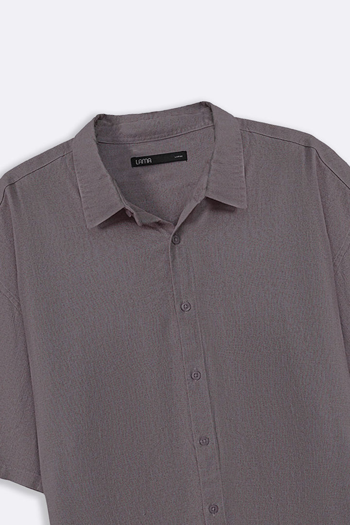 DARK GREY HALF SLEEVES RESORT SHIRT