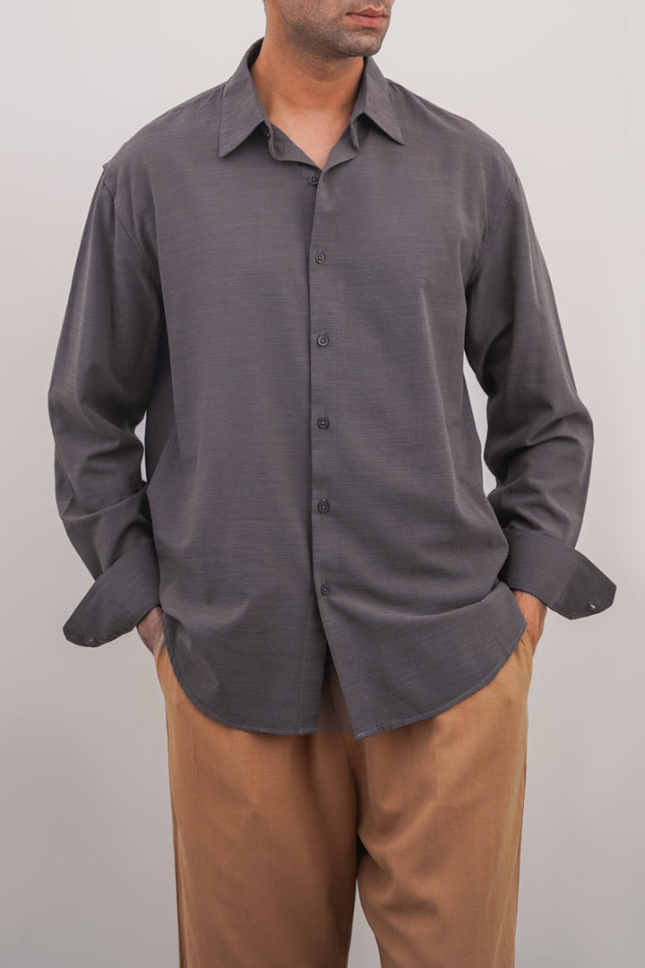 MOUSE GREY CLASSIC BUTTON DOWN SHIRT