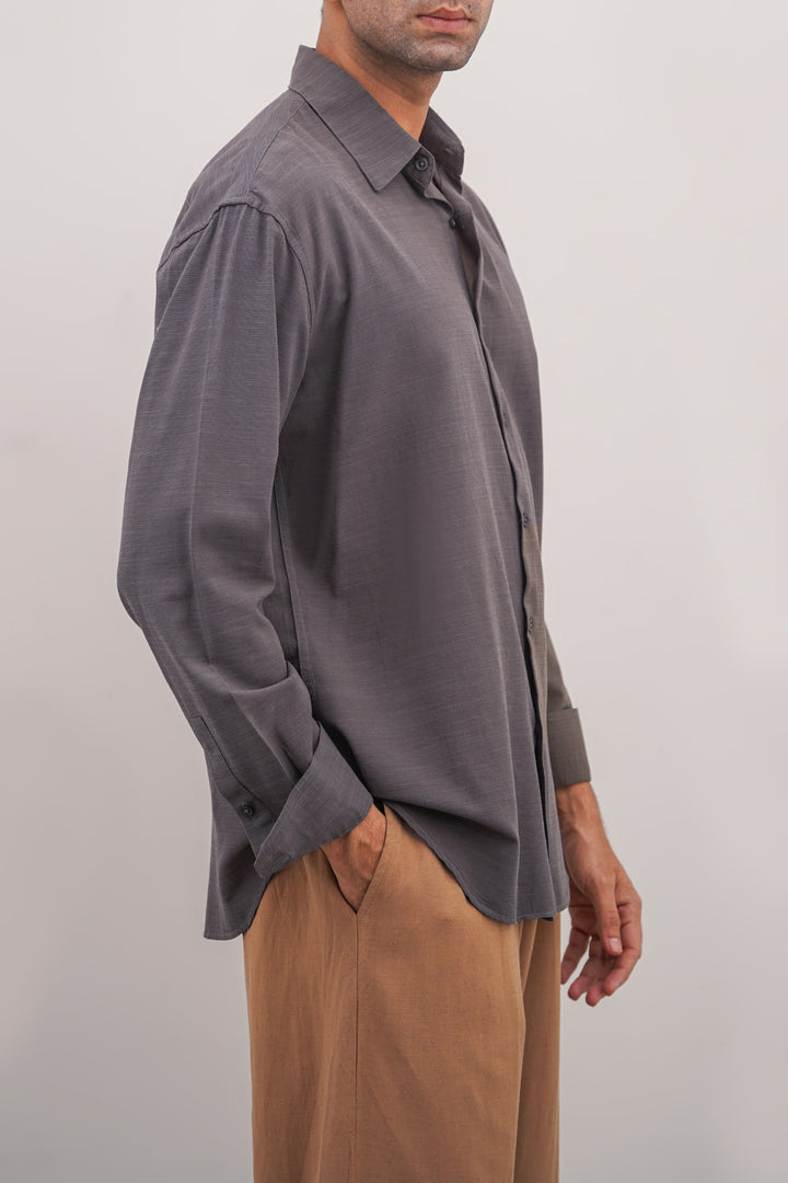MOUSE GREY CLASSIC BUTTON DOWN SHIRT
