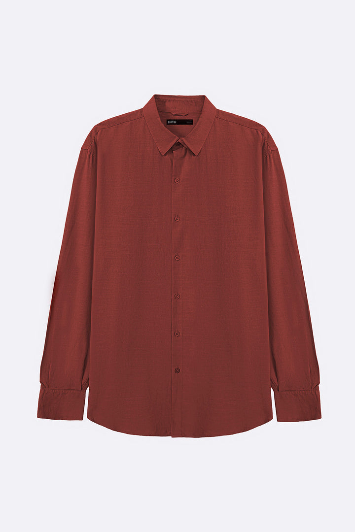 RUST WINE CLASSIC BUTTON DOWN SHIRT