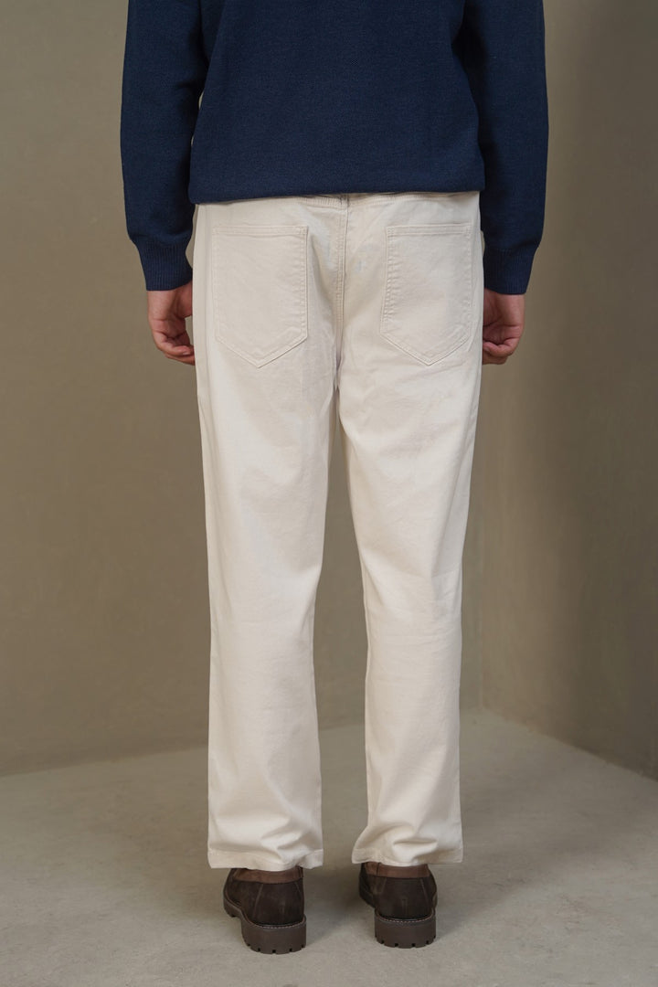 ECRU RELAXED TWILL PANTS