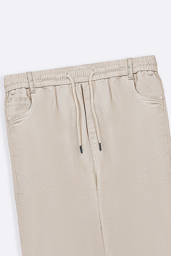 ECRU RELAXED TWILL PANTS