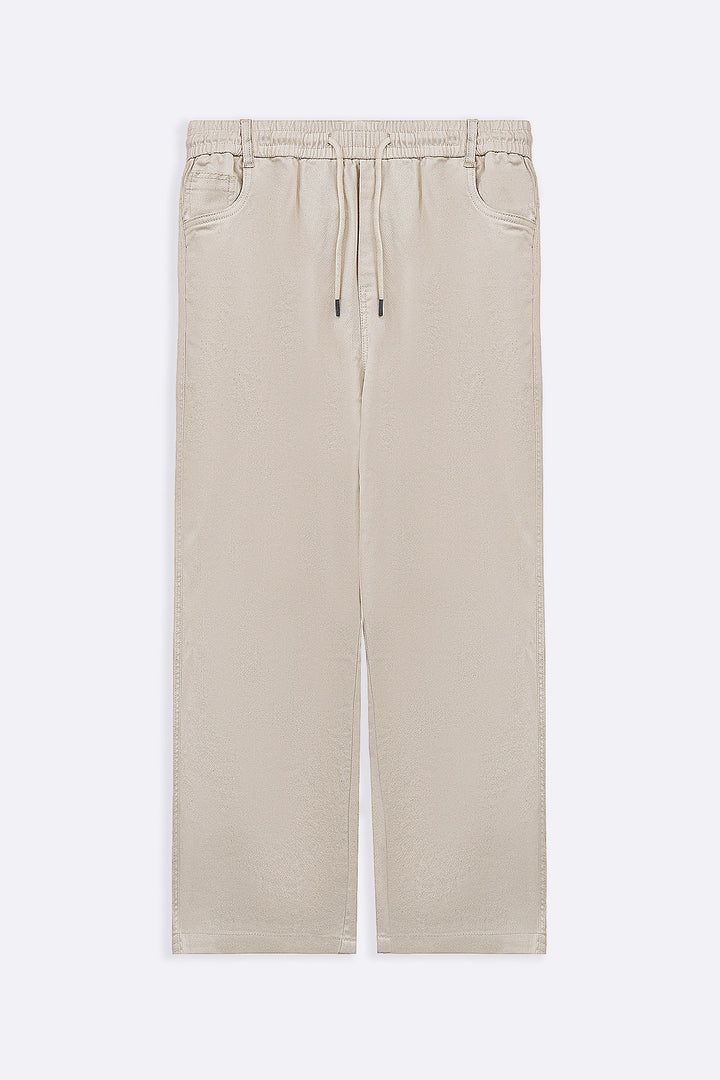 ECRU RELAXED TWILL PANTS
