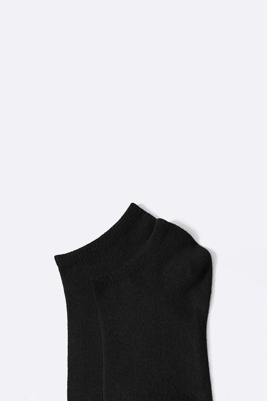 BLACK COTTON SNEAKER SOCKS
