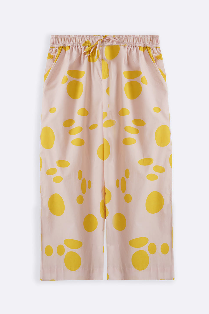 PINK LEMON POPLIN PANTS