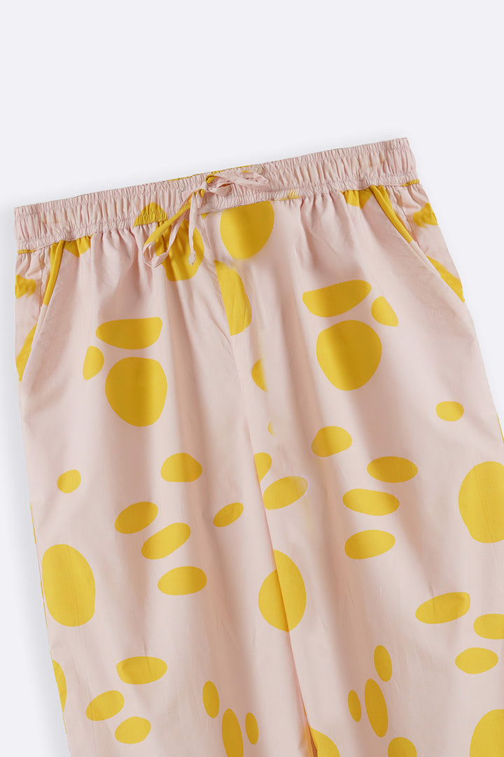 PINK LEMON POPLIN PANTS