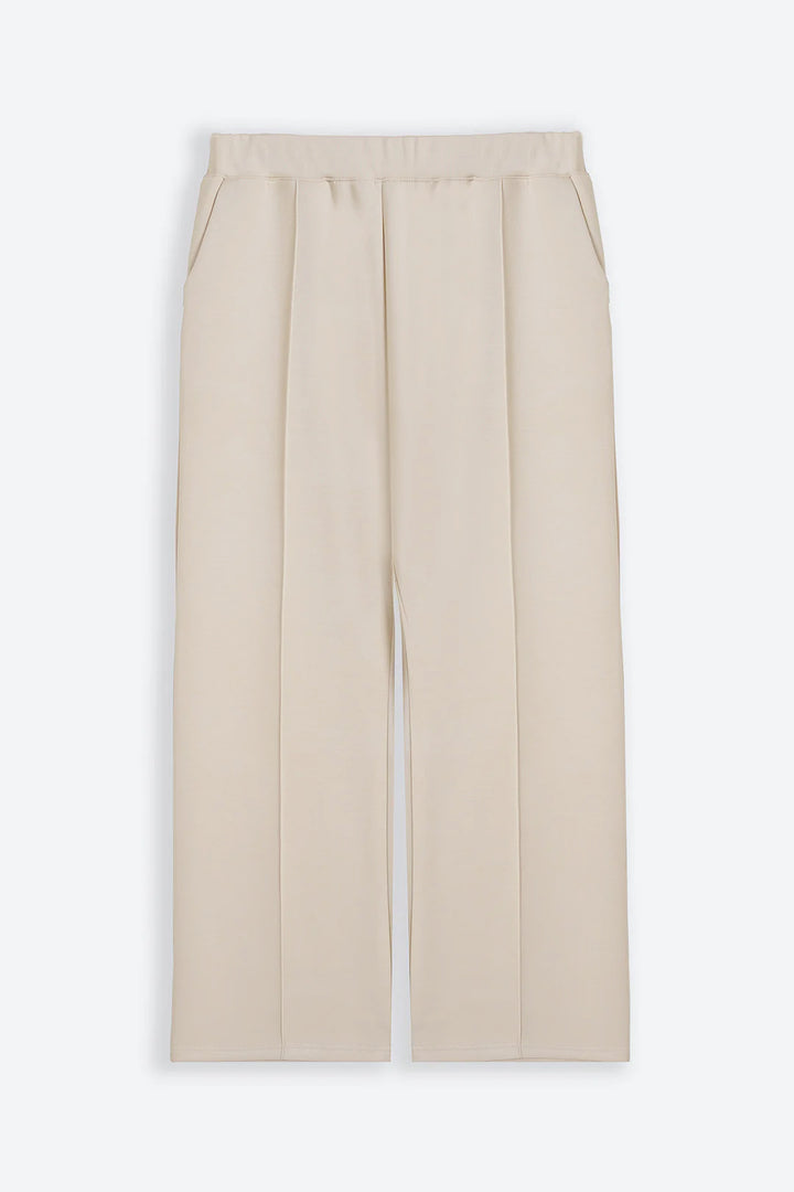 IVORY STRAIGHT-FIT TROUSERS