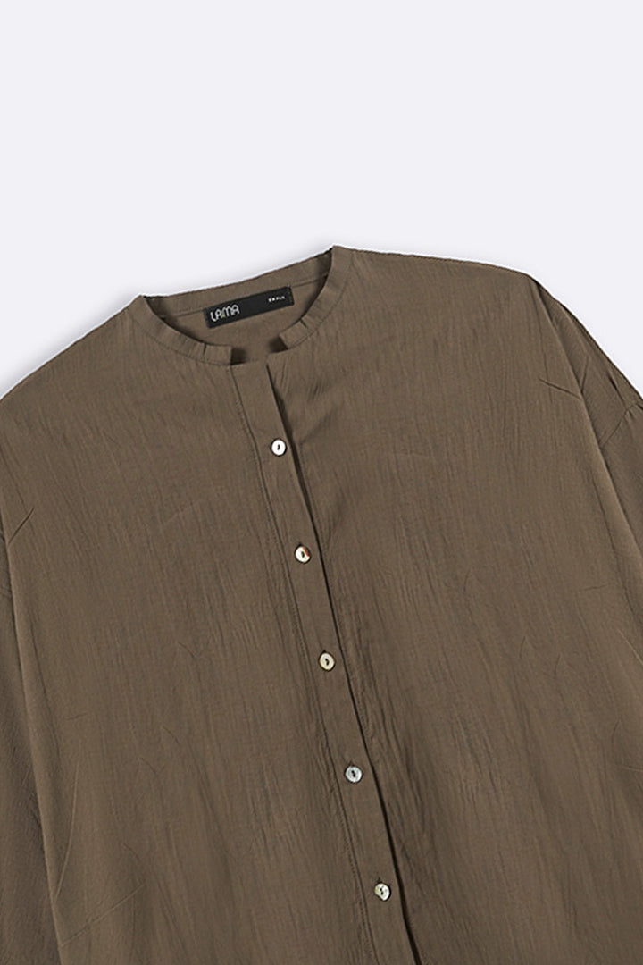 OLIVE FEATHER COTTON BLOUSE