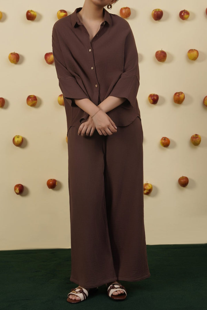 BROWN EVERYDAY MUSLIN SHIRT