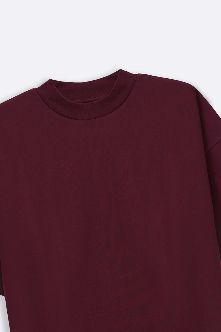 PLUM ROUND NECK TEE