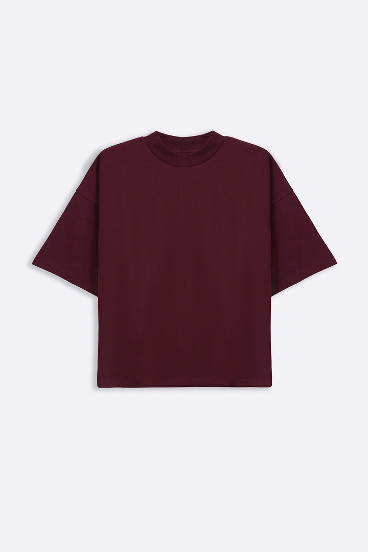 PLUM ROUND NECK TEE