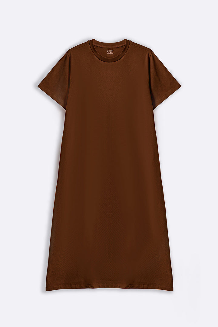 COFFEE LONG A-LINE DRESS