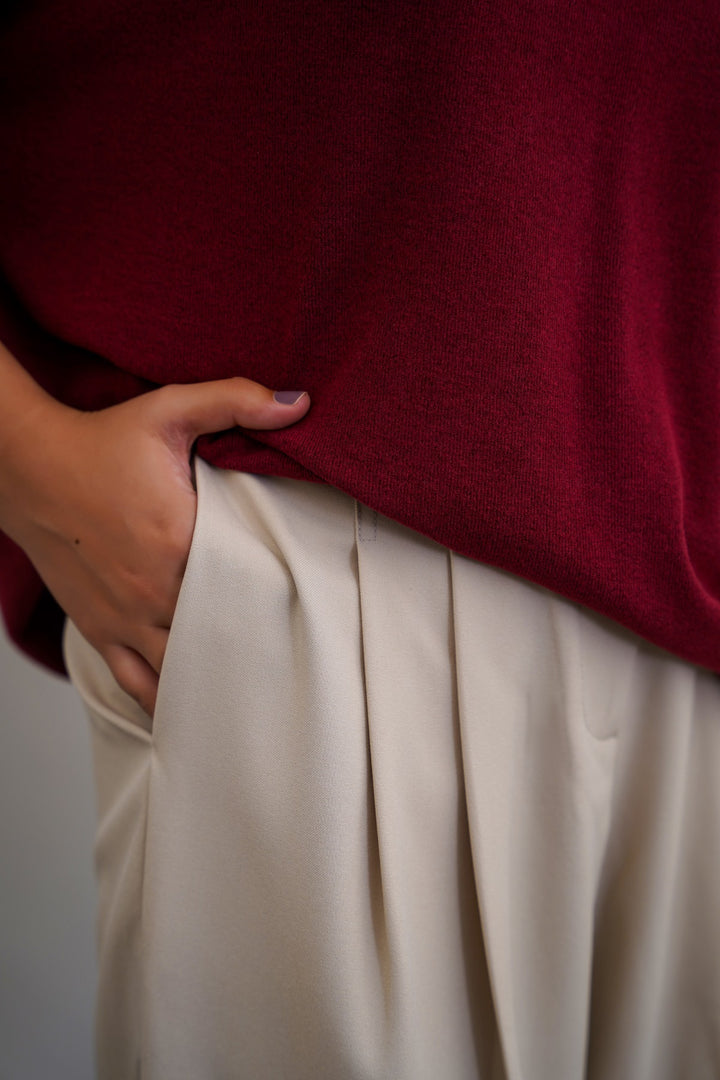 OFF WHITE WORKDAY PLEATED PANTS