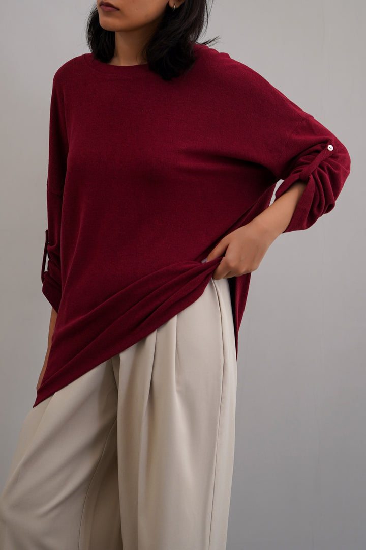 MAROON AUTUMN WHISPER TEE