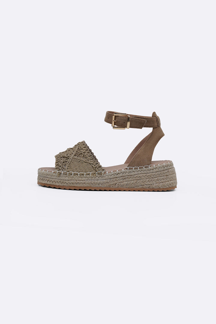 BEIGE RUE WOVEN SANDALS
