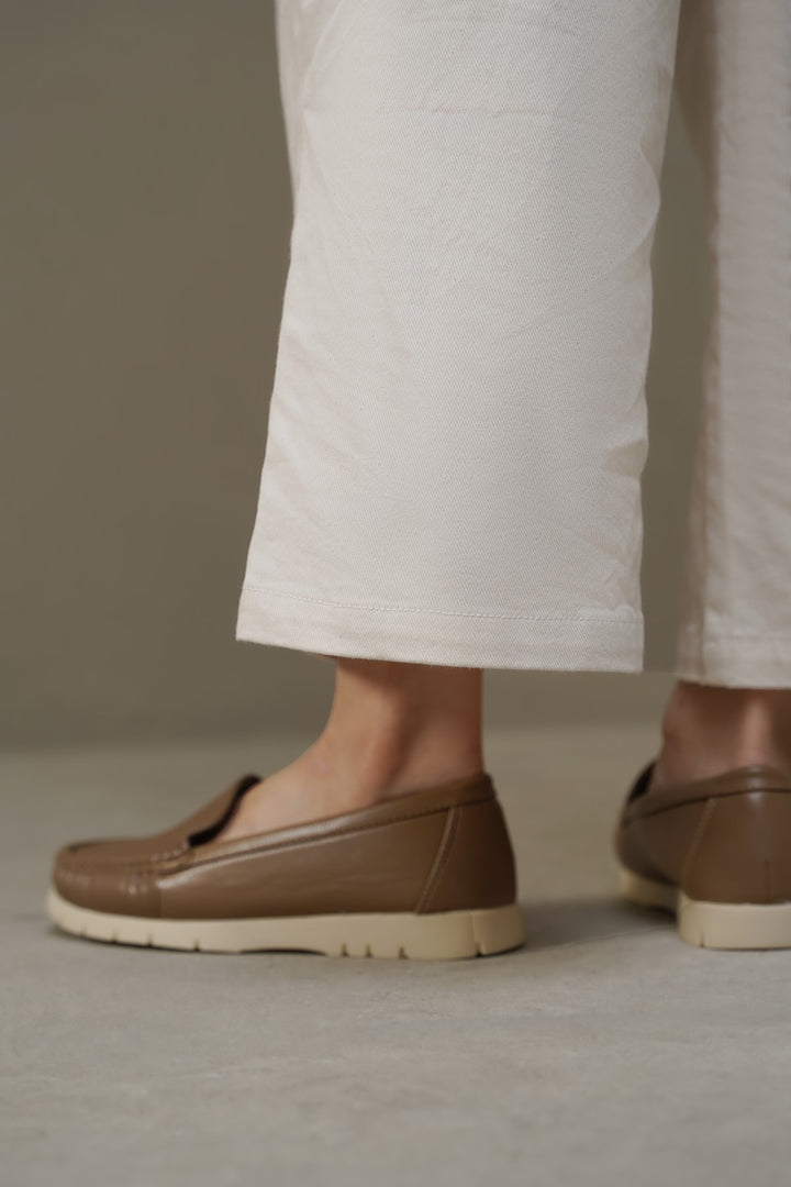 TAUPE-SOFT CHUNKY LOAFERS