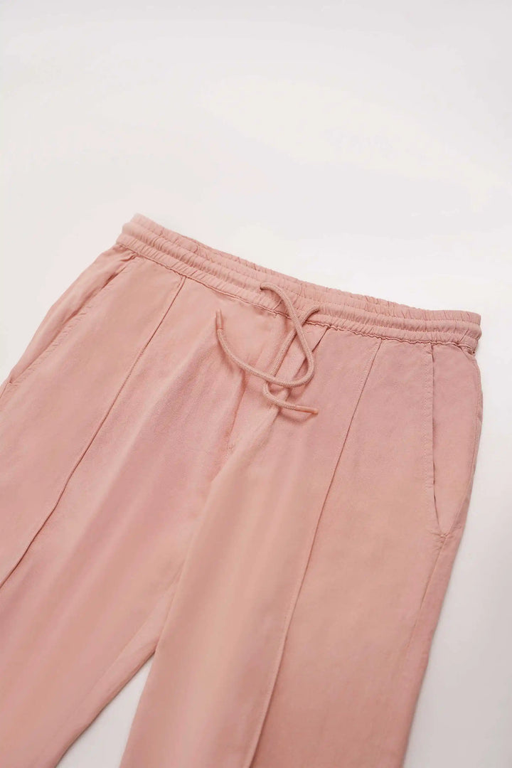 Tea Pink Linen Pants