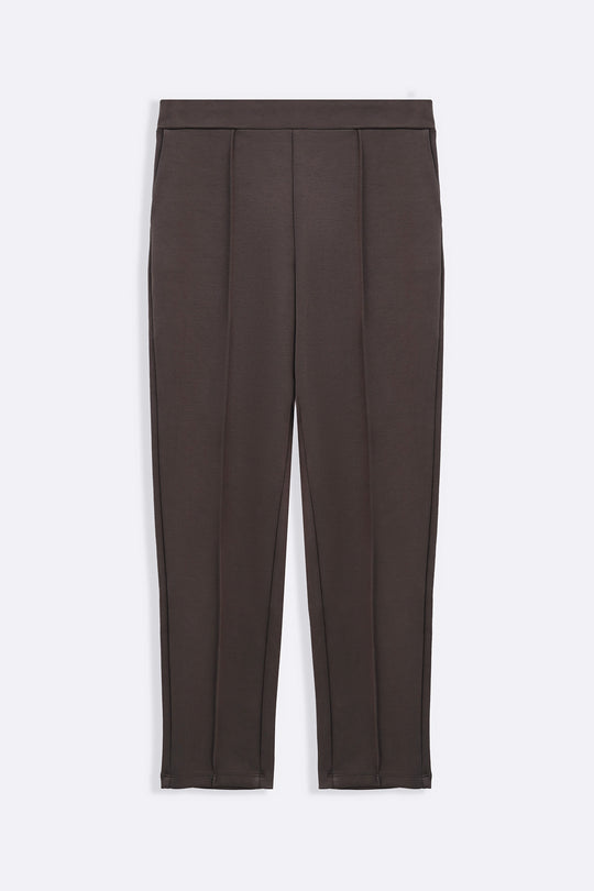 TAUPE STRAIGHT EASY SLACKS