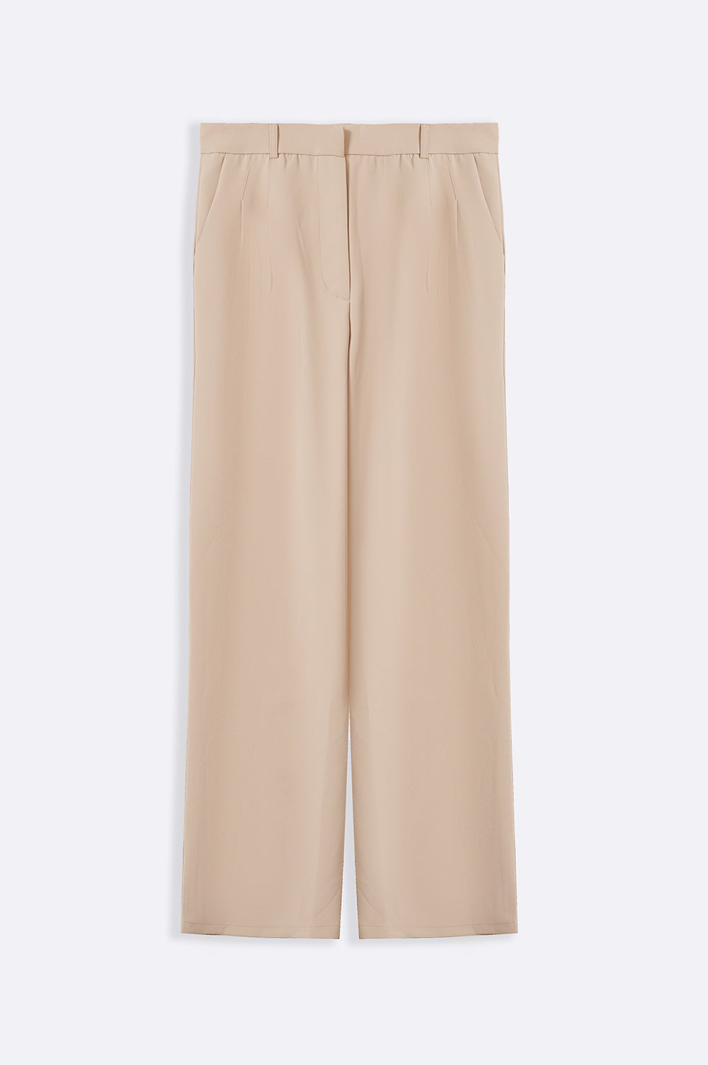 BEIGE LONG FORMAL STRAIGHT TROUSERS