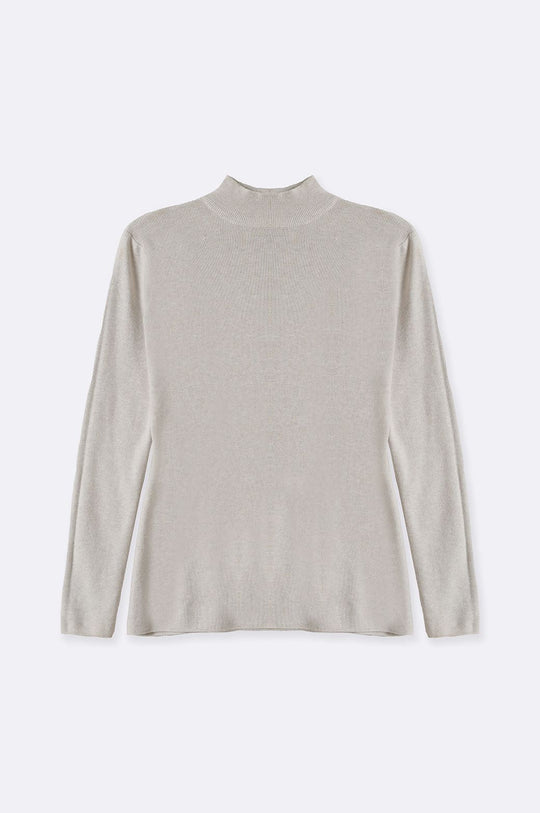 BEIGE LUXURY HIGH CREW SWEATER