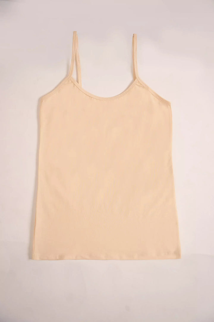 BEIGE BASIC COTTON CAMISOLE