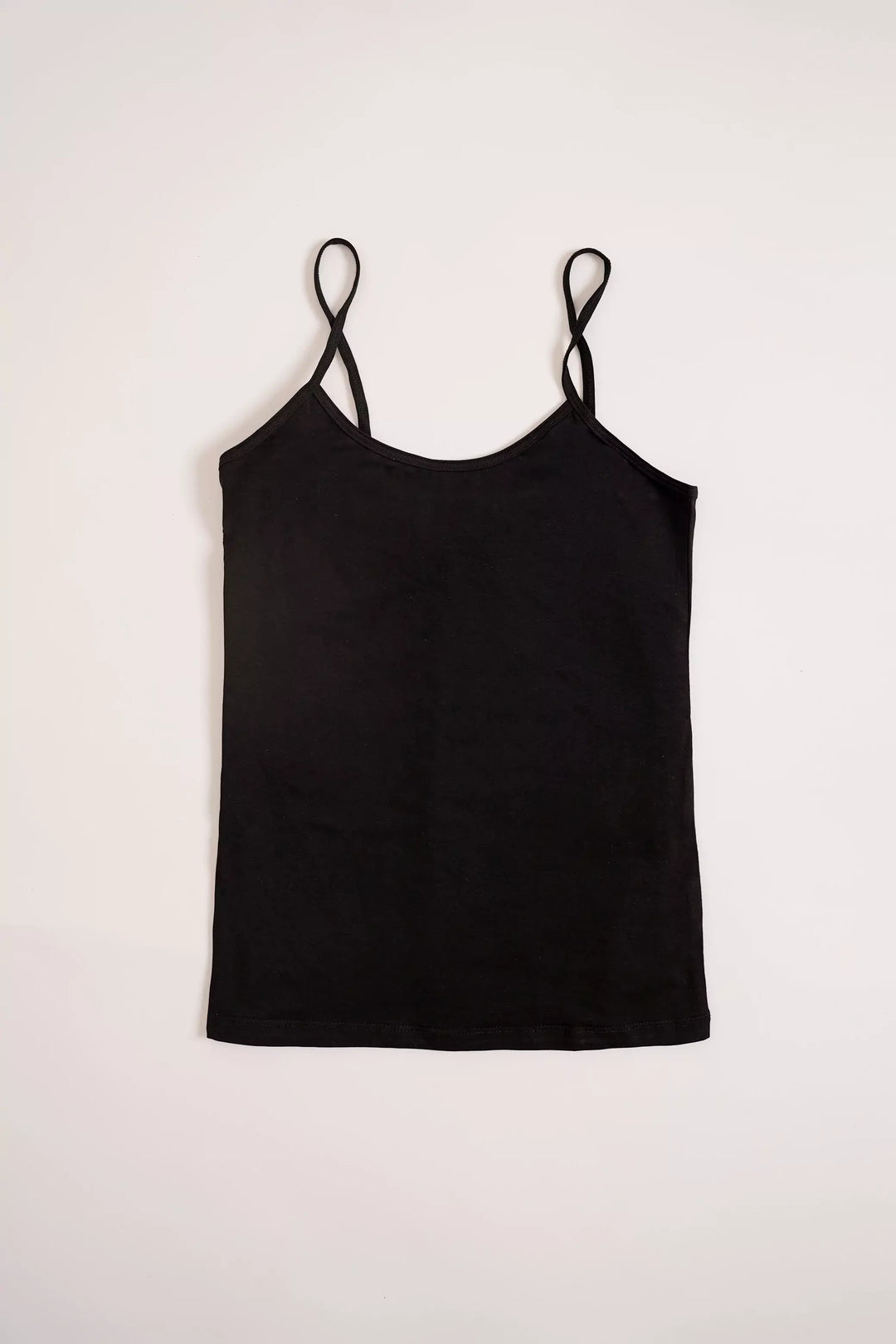 BLACK BASIC COTTON CAMISOLE